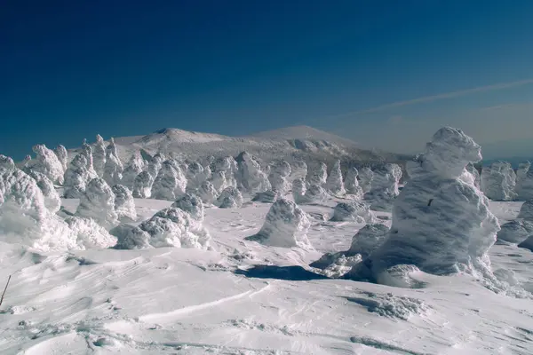 Montanha Coberta Neve Temporada Inverno — Fotografia de Stock