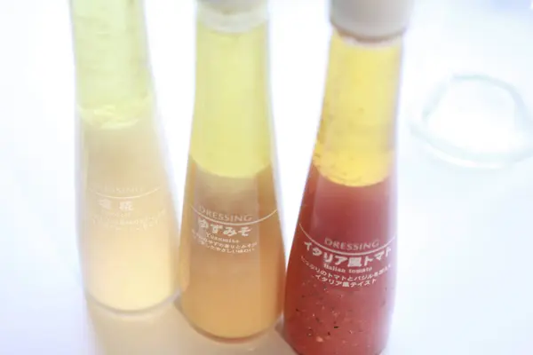 different types of sauces in bottles for cooking