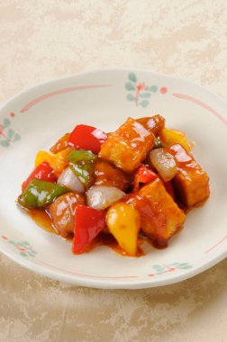 Lezzetli Asya mutfağı yakın çekim görüntüsü