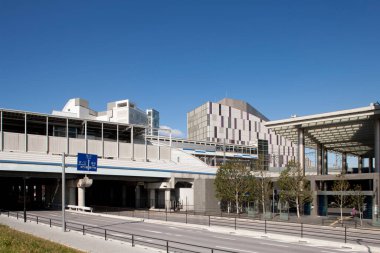 Kentsel zemin, modern şehir manzarası 