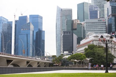şehir arkaplanı, modern şehir Singapur görünümü 