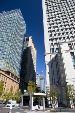 Tokyo, Japonya 'daki iş alanı ve ofis binaları