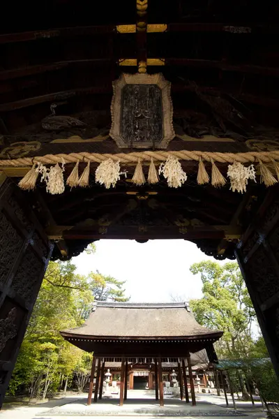 Plano Escénico Hermoso Santuario Japonés Antiguo — Foto de Stock