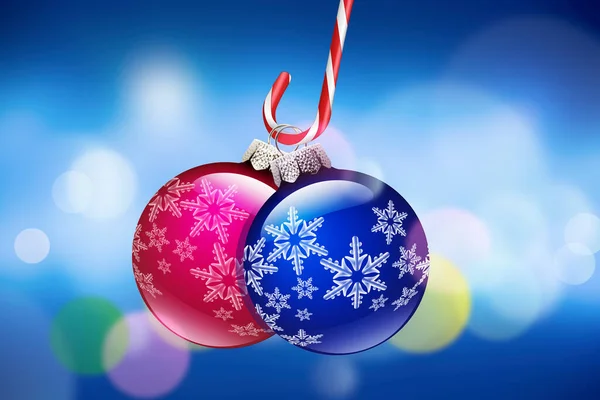 Vista Close Coloridas Decorações Festivas Natal — Fotografia de Stock