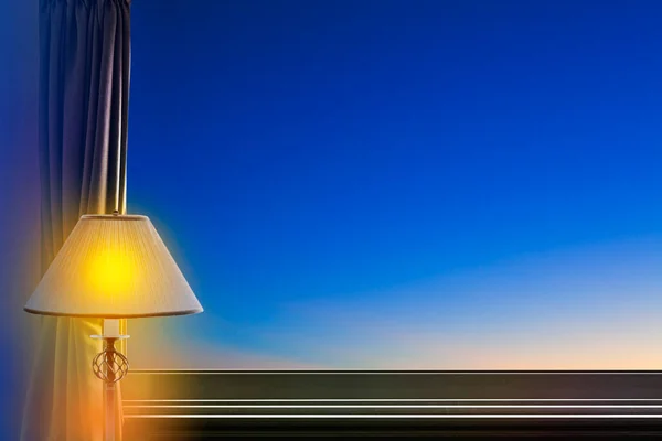 Лампа Нічне Небо Вікна — стокове фото