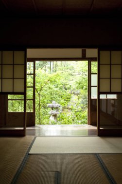 Eski geleneksel Asyalı mimari detayı