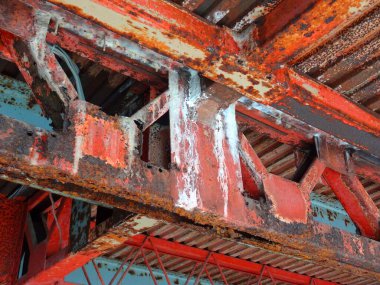 Demir zeminin paslı çelik dokusu