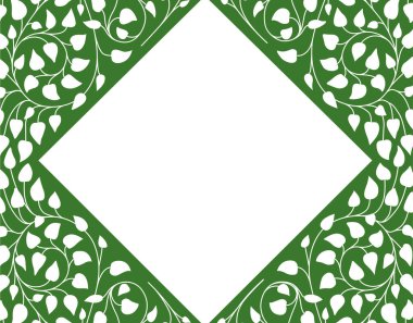 Yeşil arkaplanda çiçek deseni dizaynı