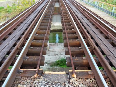 Şehirdeki tren yolu.
