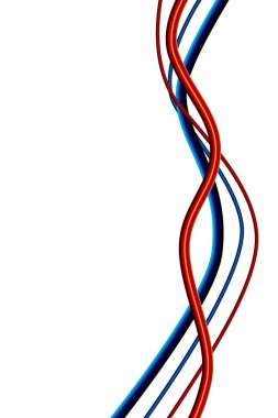 Beyaz üzerine kırmızı ve mavi arterler, soyut tıbbi arkaplan             