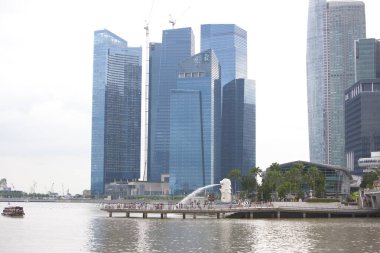 şehir arkaplanı, modern şehir Singapur görünümü 