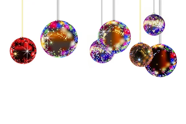 Close View Colorful Festive Christmas Decorations — Stock Photo, Image