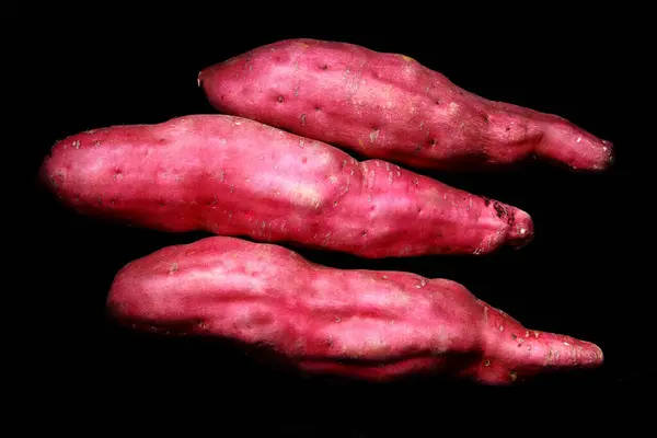 Sweet Purple Potatoes Background Close — Stock Photo, Image