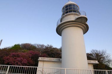 Doğada deniz feneri ve mavi gökyüzü