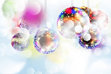 Renkli Noel süslemelerinin yakın plan görüntüsü           