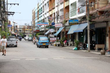 Bangkok, Tayland - 22 Aralık 16: Bangkok, Tayland sokak manzarası