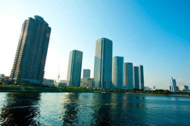 Modern şehir silueti güzel manzara, kentsel zemin 