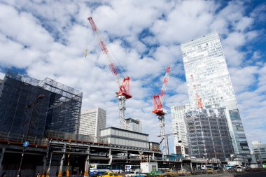 Modern şehir manzarası, şehir arkaplanı, Japonya