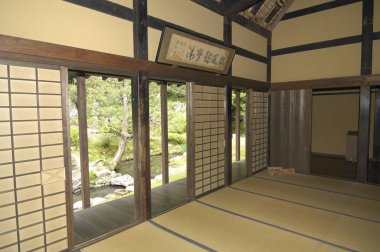 Japon geleneksel ahşap evi. 