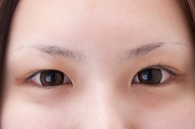 Genç, güzel Asyalı kadın yüzü