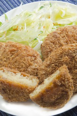 Lezzetli yemek yakın çekim görünümü