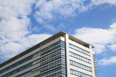 Gökdelenleri ve şehir arkaplanı olan şehir manzarası 