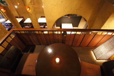 interior design of a cozy private room in cafe