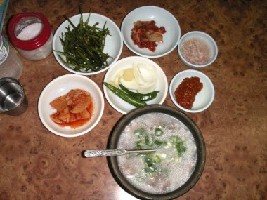 Geleneksel Asya yemeklerine yakın çekim