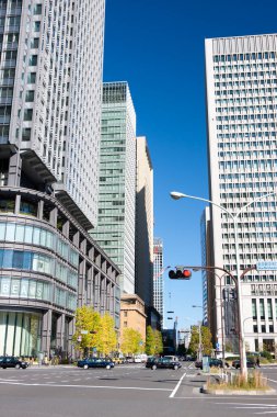 Tokyo, Japonya 'daki iş alanı ve ofis binaları