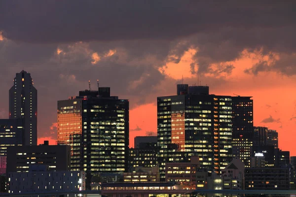 Prachtig Uitzicht Skyline Van Stad Stedelijk Achtergrondconcept — Stockfoto