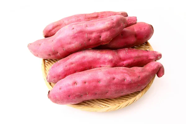 Sweet Ripe Potatoes Background Close — Stock Photo, Image