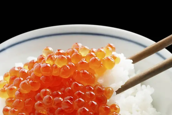 Red Caviar Sushi Plate — Stock Photo, Image