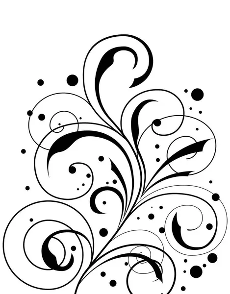 Hand Drawn Abstract Floral Background Illustration — Photo