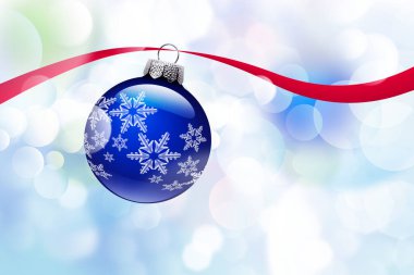 Bulanık arkaplanda kurdeleli noel balosu 