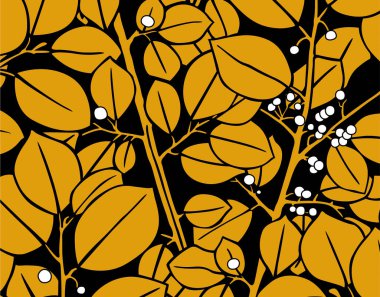 Yaprakları ve meyveleri seamless modeli