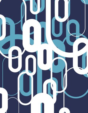 Daireli mavi ve beyaz desen