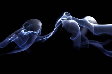 duman siyah arkaplanda, illüstrasyon