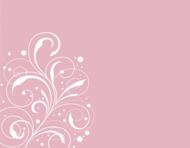 Beyaz çiçekli pembe bir arka plan.