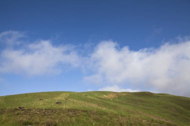 dağlarda yeşil tepeler