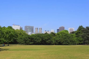 Japonya 'nın modern şehir mimarisinin temiz çizgilerini güneş ışığı temizliyor..