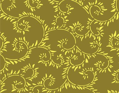 Dekoratif yaprakların kusursuz deseni