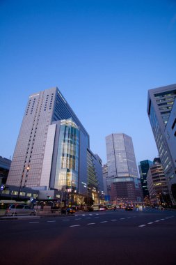 şehir konsepti arka plan, güzel şehir manzarası, Japonya