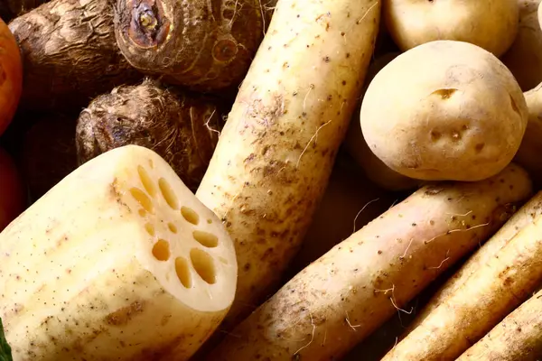 Chinese yam vegetables on  background, close up