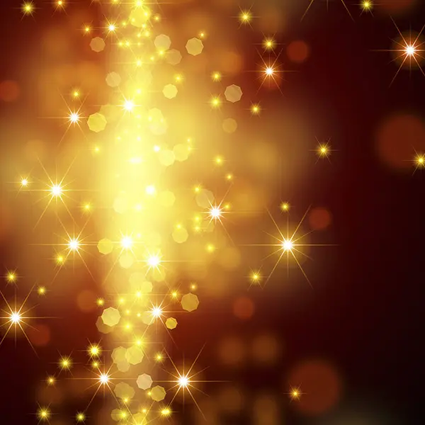 Siyah Arkaplanı Olan Bir Altın Yıldız Patlaması — Stok fotoğraf