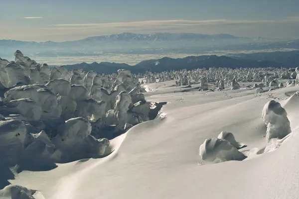 Montanha Coberta Neve Temporada Inverno — Fotografia de Stock
