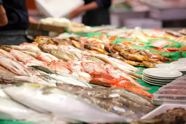 Table Variety Fish — Stock Photo, Image