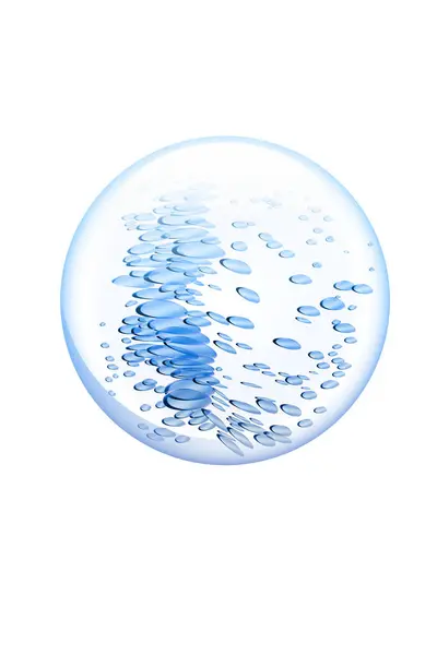 Beyaz Arka Plan Üzerinde Izole Soyut Mavi Balonlar — Stok fotoğraf