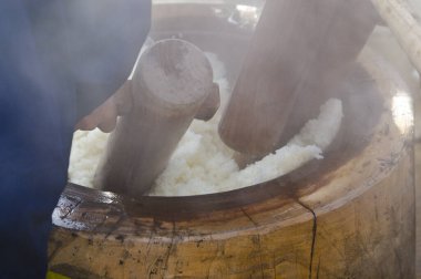 Mochitsuki yakın plan görünüm hazırlama süreci