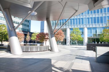 Şehirdeki modern binalar. Tokyo, Japonya 