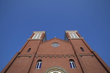 beautiful Catholic Urakami Church in Japan clipart